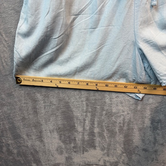 Old Navy Womens Light Wash Chambray Sleeveless Pintuck Button Front Romper Large - Picture 11 of 14